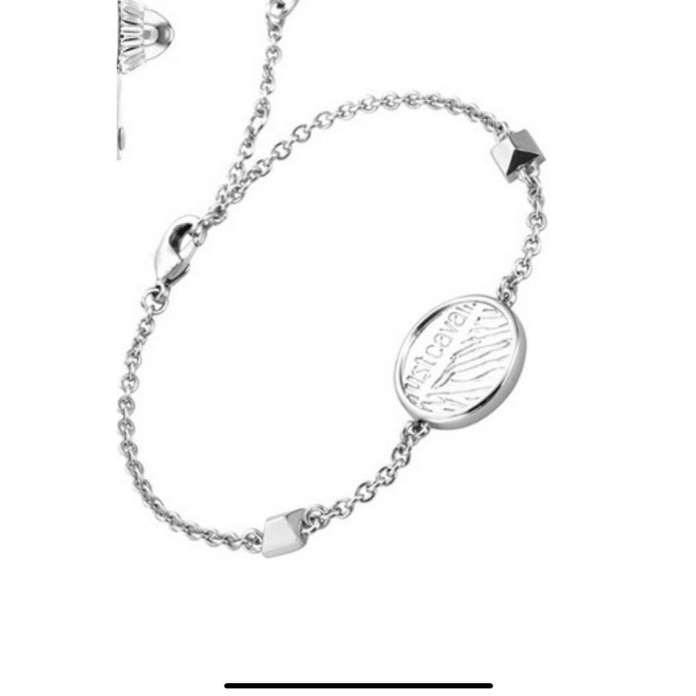 NWOT Just Cavalli Silver Toned 7.5” Bracelet